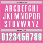 Personalized Pink White-Kelly Green Performance T-Shirt Team Custom Name and Number