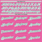 Personalized Pink White-Kelly Green Performance T-Shirt Team Custom Name and Number