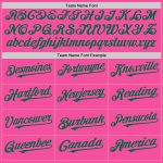 Personalized Pink White-Kelly Green Pinstripe Authentic Split Fashion Baseball Jersey Team Custom Name and Number