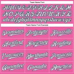 Personalized Pink White-Light Blue Authentic Baseball Jersey Team Custom Name and Number