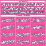Personalized Pink White-Light Blue Authentic Sleeveless Baseball Jersey Team Custom Name and Number