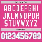 Personalized Pink White-Light Blue Authentic Throwback Baseball Jersey Team Custom Name and Number