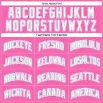 Personalized Pink White-Light Blue Authentic Throwback Basketball Jersey
