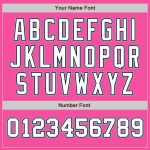 Personalized Pink White-Light Blue Authentic Two Tone Baseball Jersey Team Custom Name and Number