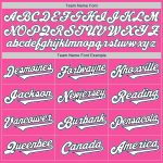 Personalized Pink White-Light Blue Authentic Two Tone Baseball Jersey Team Custom Name and Number