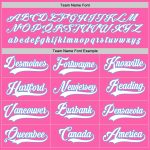 Personalized Pink White-Light Blue Hockey Jersey Team Custom Name and Number