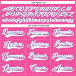 Personalized Pink White-Light Blue Hockey Lace Neck Jersey Team Custom Name and Number