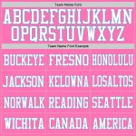 Personalized Pink White-Light Blue Mesh Authentic Football Jersey Team Custom Name and Number