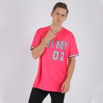Personalized Pink White-Light Blue Performance T-Shirt Team Custom Name and Number