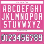 Personalized Pink White-Light Blue Performance T-Shirt Team Custom Name and Number