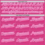 Personalized Pink White Line Authentic Baseball Jersey Team Custom Name and Number