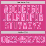 Personalized Pink White Line Authentic Baseball Jersey Team Custom Name and Number