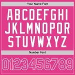 Personalized Pink White Mesh Authentic Throwback Baseball Jersey