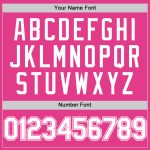 Personalized Pink White Mesh Authentic Throwback Baseball Jersey Team Custom Name and Number