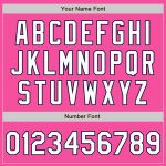 Personalized Pink White-Navy 3 Colors Arm Shapes Authentic Baseball Jersey Team Custom Name and Number