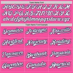 Personalized Pink White-Navy 3 Colors Arm Shapes Authentic Baseball Jersey Team Custom Name and Number