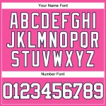 Personalized Pink White-Navy Authentic Baseball Jersey