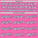 Personalized Pink White-Navy Authentic Fade Fashion Baseball Jersey Team Custom Name and Number