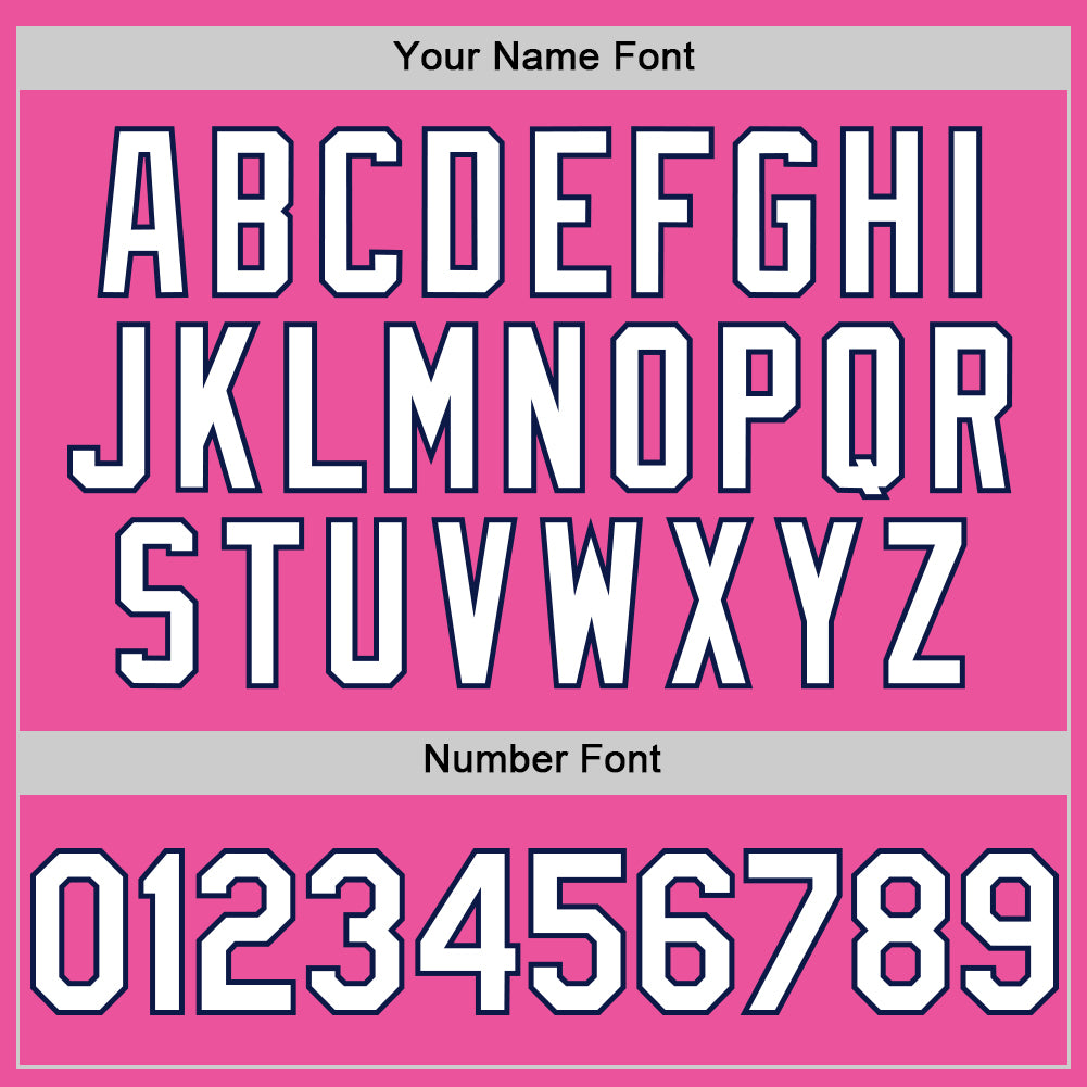 Personalized Pink White-Navy Authentic Sleeveless Baseball Jersey Team Custom Name and Number Personalized Pink White-Navy Authentic Sleeveless Baseball Jersey Team Custom Name and Number - Image 4