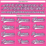 Personalized Pink White-Navy Hockey Lace Neck Jersey Team Custom Name and Number