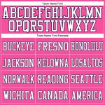 Personalized Pink White-Navy Mesh Authentic Football Jersey Team Custom Name and Number