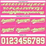 Personalized Pink White-Neon Green Authentic Throwback Basketball Shorts Team Custom Name and Number