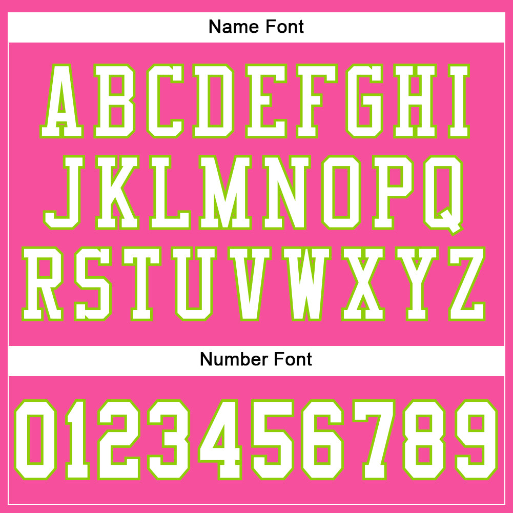 Personalized Pink White-Neon Green Mesh Authentic Football Jersey Team Custom Name and Number Personalized Pink White-Neon Green Mesh Authentic Football Jersey Team Custom Name and Number - Image 4
