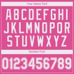 Personalized Pink White Performance T-Shirt Team Custom Name and Number