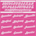 Personalized Pink White Performance T-Shirt Team Custom Name and Number