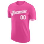 Personalized Pink White Performance T-Shirt Team Custom Name and Number