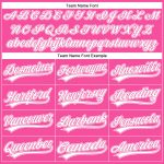 Personalized Pink White Performance Vapor Golf Polo Shirt Team Custom Name and Number