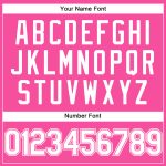 Personalized Pink White Performance Vapor Golf Polo Shirt Team Custom Name and Number