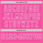 Personalized Pink White-Pink Pinstripe Authentic Split Fashion Baseball Jersey Team Custom Name and Number