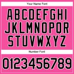 Personalized Pink White Pinstripe Black Authentic Baseball Jersey Team Custom Name and Number