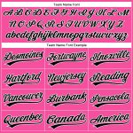 Personalized Pink White Pinstripe Black Authentic Baseball Jersey Team Custom Name and Number