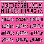 Personalized Pink White Pinstripe Black-White Authentic Basketball Jersey Team Custom Name and Number