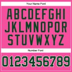 Personalized Pink White Pinstripe Green-White Authentic Basketball Jersey Team Custom Name and Number