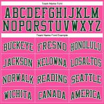 Personalized Pink White Pinstripe Green-White Authentic Basketball Jersey Team Custom Name and Number
