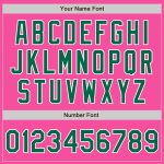 Personalized Pink White Pinstripe Kelly Green Authentic Baseball Jersey Team Custom Name and Number