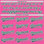 Personalized Pink White Pinstripe Kelly Green Authentic Baseball Jersey Team Custom Name and Number