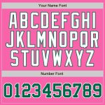 Personalized Pink White Pinstripe Kelly Green-White Authentic Baseball Jersey Team Custom Name and Number