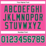Personalized Pink White Pinstripe Kelly Green-White Authentic Basketball Jersey Team Custom Name and Number