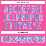 Personalized Pink White Pinstripe Light Blue-White Authentic Basketball Jersey Team Custom Name and Number