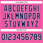Personalized Pink White Pinstripe Navy Authentic Baseball Jersey Team Custom Name and Number