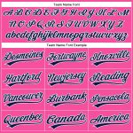 Personalized Pink White Pinstripe Navy Authentic Baseball Jersey Team Custom Name and Number