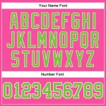 Personalized Pink White Pinstripe Neon Green-White Authentic Basketball Jersey Team Custom Name and Number