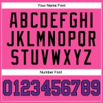 Personalized Pink White Pinstripe Purple-Black Authentic Basketball Jersey Team Custom Name and Number