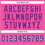Personalized Pink White Pinstripe Purple-White Authentic Basketball Jersey Team Custom Name and Number
