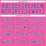 Personalized Pink White Pinstripe Purple-White Authentic Basketball Jersey Team Custom Name and Number