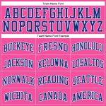 Personalized Pink White Pinstripe Royal-White Authentic Basketball Jersey Team Custom Name and Number